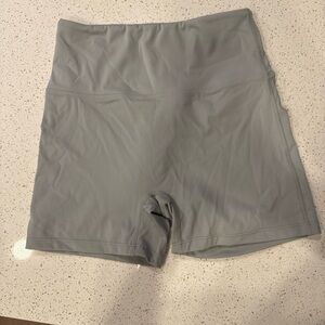 Women's Gray High-Waisted Shorts